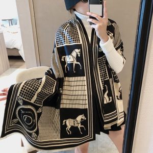 Designer Womens Scarf Cashmere Scarf Women Winter Scarves Ladies Shawls Big Letter Horse Pattern Wool Landscape Animal Print Pashminas 65cm x 180 cm