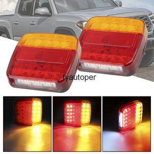 26 LED-lampor TAIL LIGHT TRAILER Truck Caravan Blaillight 1 Pair Turn Signal Indikator Nummerplatta bakre bakre bromsstopplampa