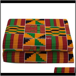 Binta Real Wax 6 Yards African Tyg för handbearbetning Sykläder Kläd Drop Delivery Ankara Polyester Prints 1vujg