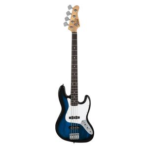 Katı Gül Ağacı toptan satış-Glarry Elektrikli Gjazz Bas Gitar Kordon Anahtarı Aracı Mavi Çanta Gitar Askı AMP Tel ile Yeni Başlayanlar için