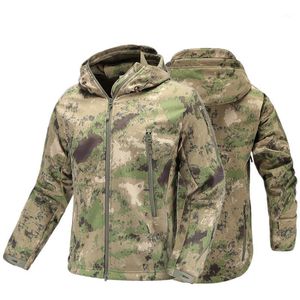 Wholesale military jacket soft shell camouflage for sale - Group buy Men s Jackets Military Tactical Jacket Coat Autumn Army Camouflage Waterproof SoftShell Man Windbreaker Hooded Camo Hunt Clothes