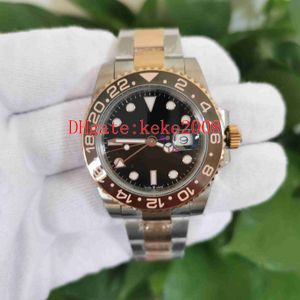 Najwyższej jakości Zegarek BPF Zegarek 40mm 126711 126711Chnr Cerachrom Bezel GMT korzeniowe piwo Dwa tony 2813 Ruch mechaniczne automatyczne zegarki męskie