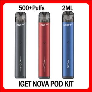 Kit authentique Iget Nova Pod Kit Puffs ML MAH Batterie mAh Pen Stylo rechargeable Géninuéa27