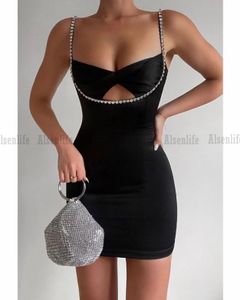 Vestido preto para menina sexy spaghetti cintas curtas vestidos de baile mini clube vestidos de cocktails saia de verão