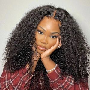 Brazilian Deep Kinky Curly 180Density 13x6 Lace Front Human Hair Wigs with Baby Hairs PrePlucked Glueless 360 Frontal Wigs Remy