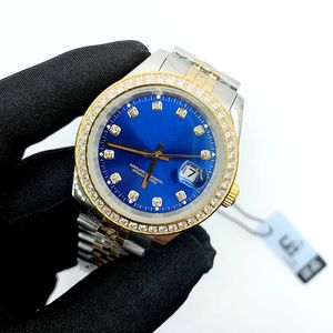 2024 Dropshipping 41mm/36mm/31mm/28mm mens otomatik kadın kuvars kutu süper safir su geçirmez elmas kol saatleri tam çelik reloj de lujo