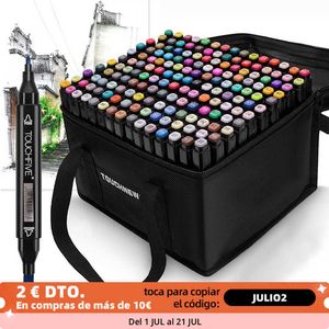 Markers 12 36 48 80 168 Colors Dual Tips Alcohol Graphic Sketching Markers Pen for Bookmark Manga Drawing Art Supplies 210705