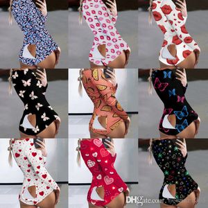 Curtas Jumpsuits Mulheres 2022 Impresso Onesies Tracksuits Slim Fit Macacão Arquivo Aberto Valentines Dia Tema Sexy Bodysuit