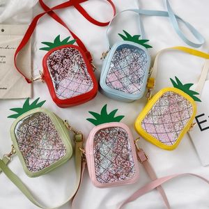 Kids Purses and Handbags PVC Transparent Jelly Crossbody Little Girl Fruit Pineapple Coin Pouch Baby Clear Wallet