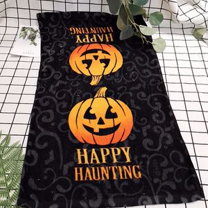 39*64CM/15*25INCH Halloween Cotton Towel Soft Super Absorbent Wiping Rags Quick Dry Hair Bathroom Kitchen Towels Home Glass Dish Cleaning Wipe Cloth Gift JY0758
