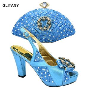 Dress Shoes Nigerian And Matching Bags Designer Women Luxury 2021 Buckle Strap Italian Ladies To Match Set