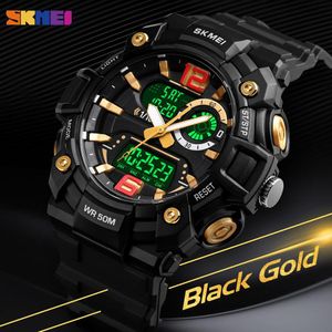 SKMEI Japan Digitale Bewegung LED Licht Männer Uhren Militär 3 Zeit Chrono Countdown-Alarm Sport Armbanduhr Relogio Masculino 1529 X0524