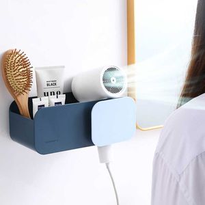 Kancalar Rails Eller Serbest Saç Kurutma Makinesi Tutucu Organizatör Kuaför Salon Saç Kurutma Makinesi Düzleştirici Standı Raf Duvara Monte Banyo Depolama Raf 2021