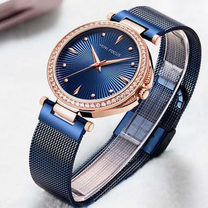 Minifocus Watch Women Luxury Fashion Quartz Diamond Lady Wrist Watch Elegant Klockor för Kvinnor Relogio Feminino 210527