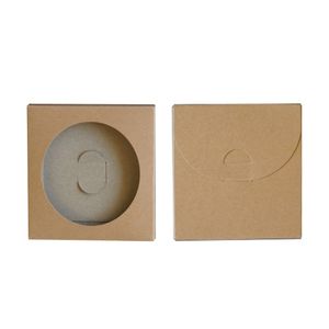 Good quality Empty Kraft Paper Coaster Packing Box With Window DIY Gift Boxes For Ceramic Cup Mat Mug Pad Packaging