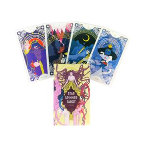 Star Spinner Tarot Cartões e PDF Guidance Divination Deck Entertainment Partys Board Game suporta Atacado 81 folhas / caixa