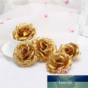 1 st cm gouden zijde rose kunstmatige bloem bruiloft woning meubels DIY krans lakens handwerk simulatie behoorlijk nep bloemen