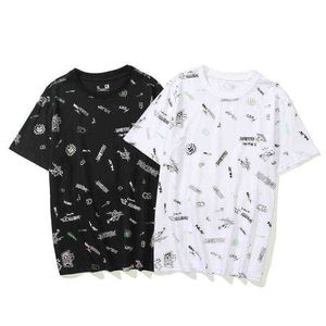 Sommar 2022 Casual Men's and Women's Flying Man Full Print Pullover Short Sleeve Youth Fashion T-shirt