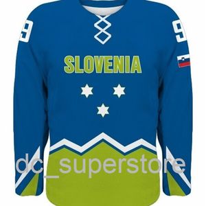 Cucito personalizzato Nuovo 2021 Slovenia Hockey Jersey Anze Kopitar Mursak Rodman Ticar Mens Hockey Jersey XS-6XL