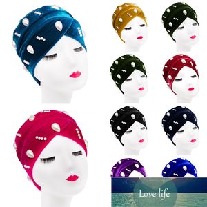 NEW Wrap Hair Loss Head Scarf Muslim Women's Turban Cap Cancer Chemo Hat Beads Braid Headcover Factory price expert design Quality Latest Style Original Status