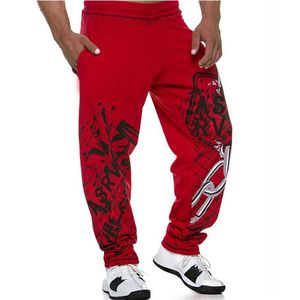 Muscle Masculle's Quality Summer Algodão Sweatpants Calças de Fitness Homens Jogadores Casuais Calças Personalidade Impressão Sweatpants Calças 210616