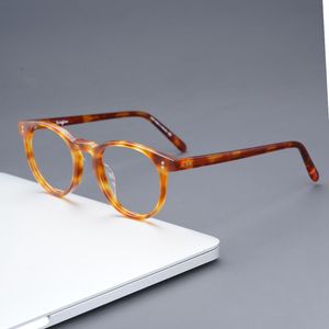 ファッションサングラスフレームブランドデザイナー眼鏡フレームメン用女性の丸いメガネレトロ光学処方箋アイウェアフレーム