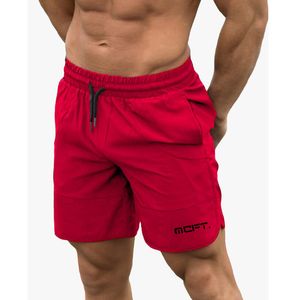 Marka Summer Męskie Slim Fit Spodenki Calf Długość Fitness Bodybuilding Moda Casual Siłownie Odzież Sportswear Jogger Workout Krótkie spodnie 210421