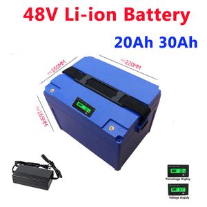 Batteria agli ioni di litio GTK 48V 20Ah 30Ah con indicatore per mini scooter elettrico ebike sedia a rotelle moto + caricatore 3A