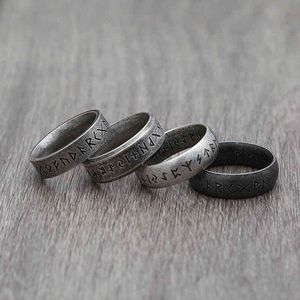 Старинные викинговые руниковые кольца Нержавеющая сталь Nordic Odin для мужчин Женщины Пара Пара Амулет Мода Ювелирные Изделия Подарок никогда не исчезает