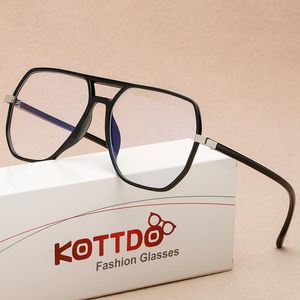 Fashion Sunglasses Frames 2021 Anti-Blue Light Polygon Computer Glasses Retro Unisex Transparent Spectacle Plastic Optical Brand Design