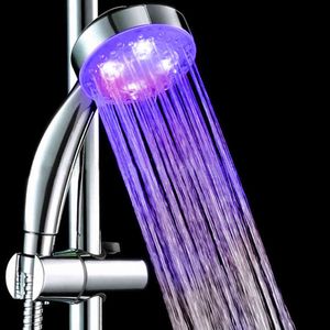 Colorful Romantic Automatic Magic 7 Color Rainfall Shower Head 4 LED Lights Handing Round Head Bath Bathroom Water Shower Heads H1209