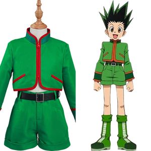 Caçador X Hunter Cosplay Gon Freecss Cosplay Costume Crianças Roupas Full Terno Halloween Carnaval para Kids Y0903