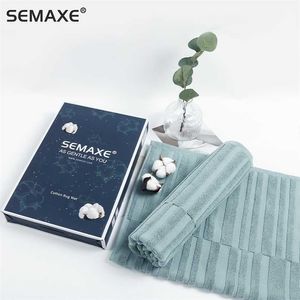 Semaxe Bath Matsフロアタオルセット、100％コットン吸収性スパシャワー/バスタブマット、バスルームの滑り止め敷物パッド、2ピース、カーペット211204