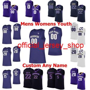 NCAA Washington Huskies College Basketball Tröjor Mens Noah Dickerson Jersey Quincy Pondexter Sam Timmins Terrence Ross Custom Stitched