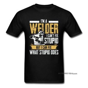 Slogan Tshirt For Men Black T-Shirts Can't Fix Stupid Ma cosa fa il programmatore di t-shirt fitness personalizzate Streetwear 210706