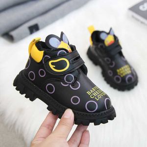 autumn and winter children cotton shoes plus velvet kids warm winter boots baby cartoon Martin boots 210713