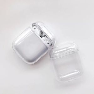 Airpods 1 2 3 Şeffaf Kristal Temizle Sert PC Kılıfı Şarj Kutusu Kulaklık Kılıfı Coque