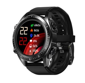 IOS Android TWS Smartwatch 2 in 1 Smart Watch مع سماعات الأذن Bluetooth Blood Oxygen معدل ضربات القلب مضاد للماء الساعات الذكية للياقة البدنية