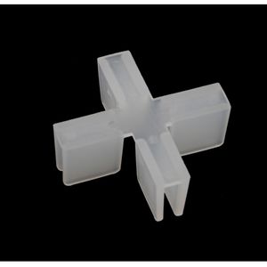 Plastic Cross Tube Clip On Corner Sleeve Over Paper Box Glass Shelf Connector Clamp Junction Attachment Carton Concatenate