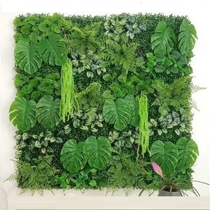 60X40CM 21 Style Artificial Green Wall Landscape Home Garden Jungle Decoration Super Plants Hanging Grass Greenery Wall Panels 211104