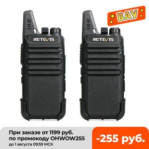 Retevis 2 st Mini Walkie Talkie PMR 446 PTT Walkie-Talkies RT622 Tvåvägs Portable Radio Hunting Hotel RT22