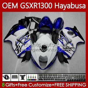 Iniezione per SUZUKI GSX R1300 Hayabusa GSXR 1300 CC 14 15 16 17 18 19 Corpo 77No.234 GSXR-1300 1300CC Blu bianco 08-19 GSXR1300 08 2008 2009 2010 2011 2012 2013 Carenatura