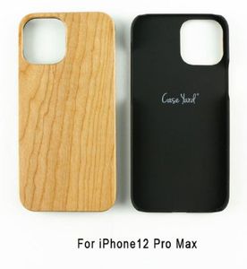 iPhone 12 Pro Max Miniファッション木製カスタムロゴバックカバーシェルのための防水電話ケース