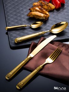 Niemiecki Gilding GILD Obiadowa Zestaw sztućców 304 Zestaw steak ze stali nierdzewnej Western Steak Nóż i widelec Home European Naczynia