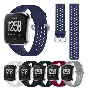 Fitness Bilezik Bilek Kayışı Yedek Su Geçirmez Bileklik Spor Kadın Erkek Yumuşak Silikon Hava Delik Sapanlar Fitbit Versa 2 Lite Versa2 Akıllı İzle Bandı