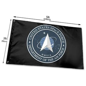 United States Space Force Flag Levande Färg UV Fade Resistent Outdoor Doubled Decoration Banner 90x150cm Sport Digital Print Partihandel