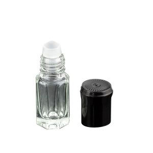 3ml 25pcs /ロットガラスのユニークな形状のエッセンシャルオイルボトル香水バイアルと鋼球の化粧品容器