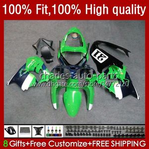 Wtryskiwacze Maryncje formy dla Kawasaki Ninja ZX 9R 900 CC ZX9 9 R 98-03 Zestaw nadwoziowy 25NO.34 ZX900 ZX9R 00 01 03 Green Blue BLK ZX-9R ZX-900 900CC 2000 2001 2002 2003 OEM Bodys