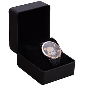 Obejrzyj skrzynki Szafy Czarne Skórzane Zegarki Przypadkowe pudełko Trwałe Obecny prezent Trudno do Bransoletka Biżuteria
