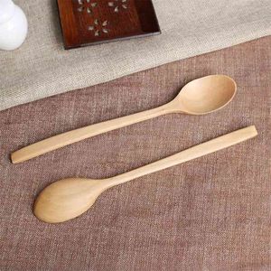 2pcs Bamboo Coffee Spoons Eco-Friendly Healthy Scoop For Stirring Cappuccino Milk Teaspoon Kitchen Accessories 210423